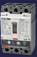 UTS150N-FTU-50A-3P-LL-UL The American Electrical Inc. UTS150N-FTU-50A-3P-LL-UL is a 3-pole molded case circuit breaker rated for 50A and 600V. It features a thermal magnetic trip type and panel mount.