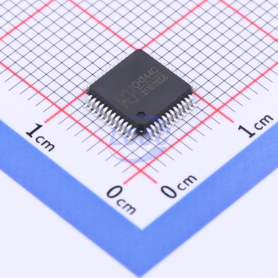 CH344Q The WCH CH344Q is a USB Interface IC designed for USBUART functionality. It comes in an LQFP-48 (7x7) package.