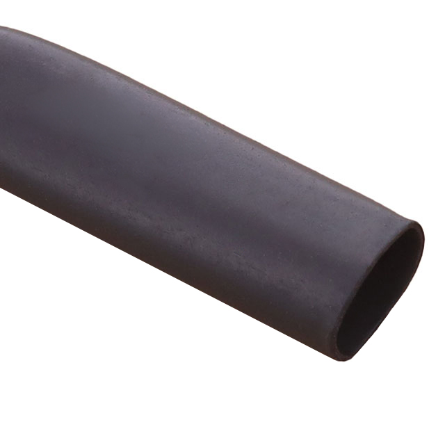 RW-200-1/8-0-SP Heat shrink tubing, fluoroelastomer (FKM), 2:1 shrinkage ratio, 1/8" inner diameter before shrink, black.