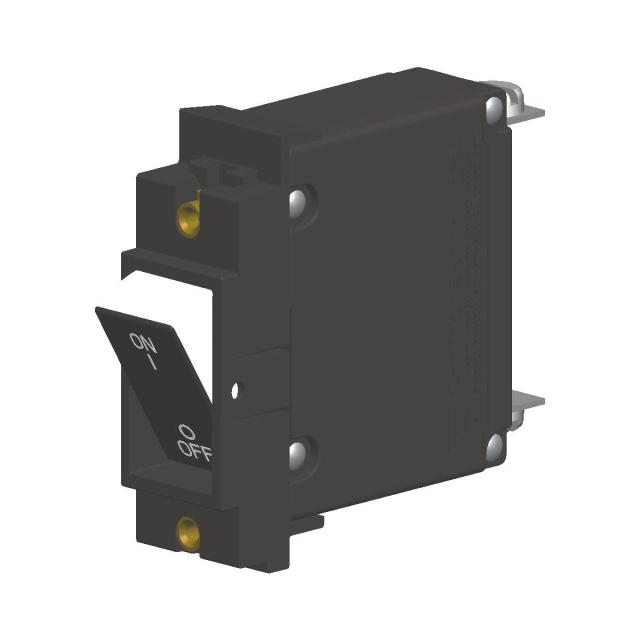 A11-B0-14-610-512-C The Littelfuse Inc. A11-B0-14-610-512-C is a hydraulic-magnetic circuit breaker. It offers a 10A current rating and a 277V voltage rating.