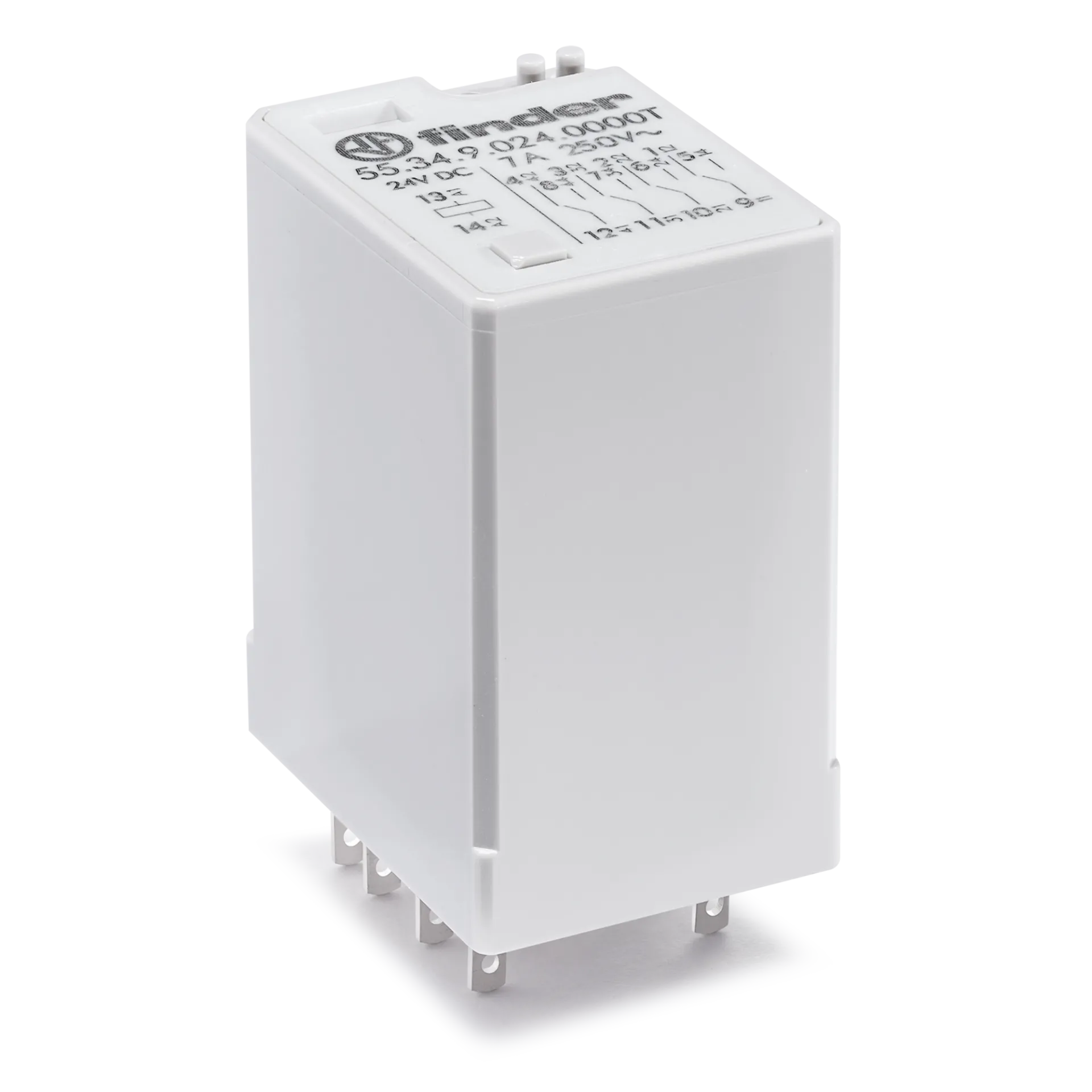 5534 The Finder 5534 is a general purpose relay designed for reliable performance. It offers a 7A rating and adheres to RoHS3 standards.