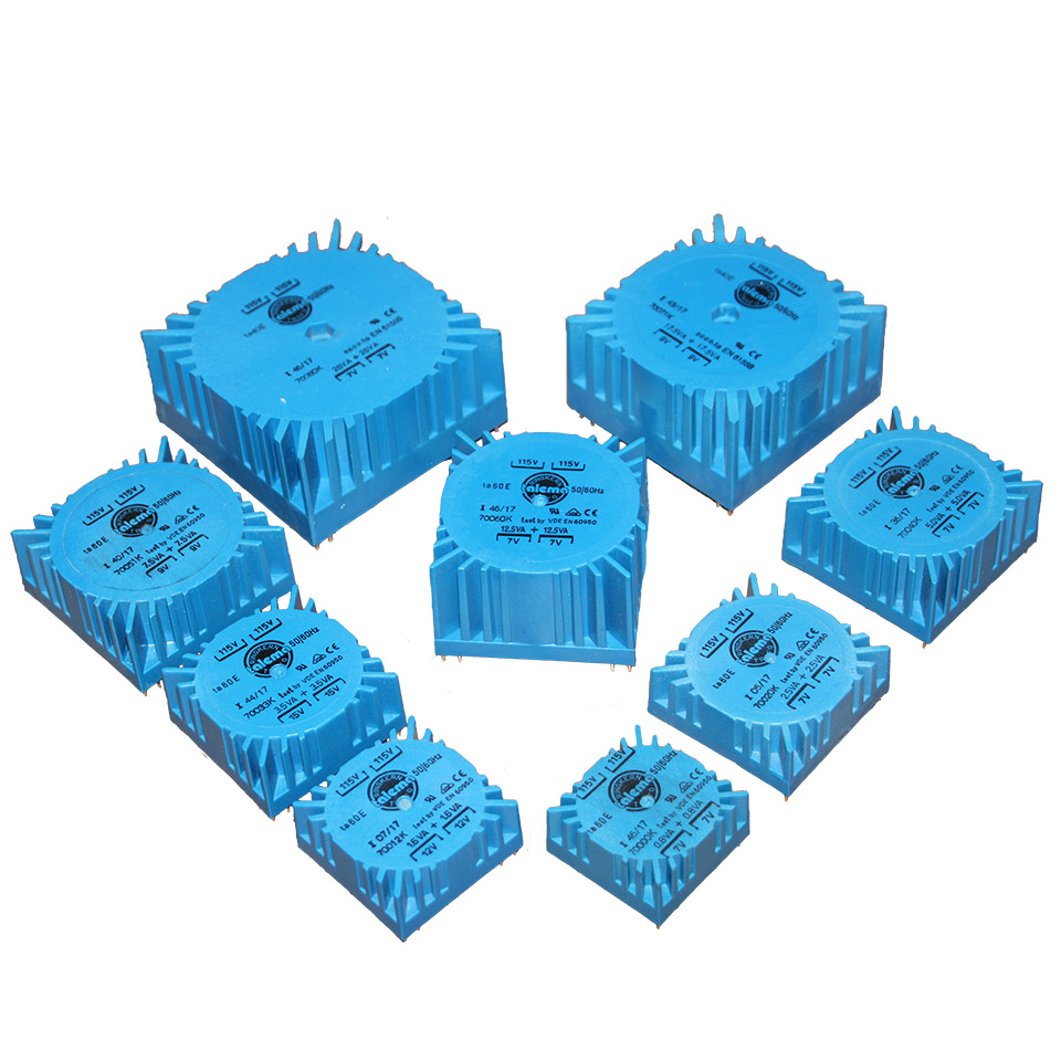 70064K The TALEMA 70064K is a 25VA toroidal transformer designed for PCB mounting. It features dual 115V primaries and dual secondaries.