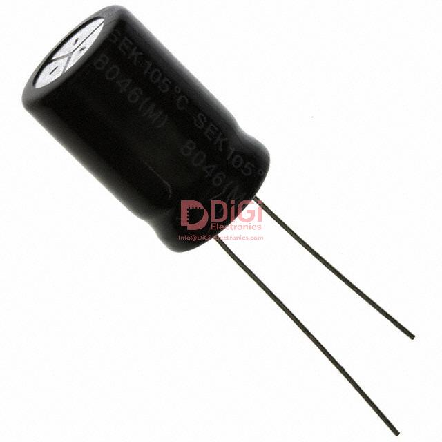 UVZ1C222MHH The Cornell Dubilier Electronics SEK222M016ST is an aluminum electrolytic capacitor with a capacitance of 2200µF and a voltage rating of 16V. It features an ESR of 120mOhm and operates within a temperature range of -55°C to 105°C.
