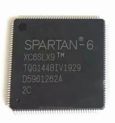 XC6SLX9-2TQG144I The Xilinx XC6SLX9-2TQG144I is a Spartan-6 family FPGA with 9000 logic elements and 108 I/O pins. It comes in a 144-VFQFN Exposed Pad package for surface mounting.
