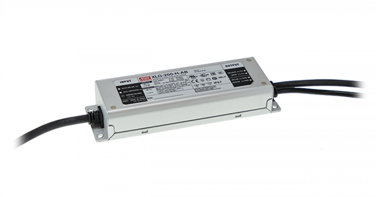 XLG-200-L-AB The MEAN WELL XLG-200-L-AB is a 200W constant current LED driver. It features a wide input range and IP67 rating for outdoor applications.