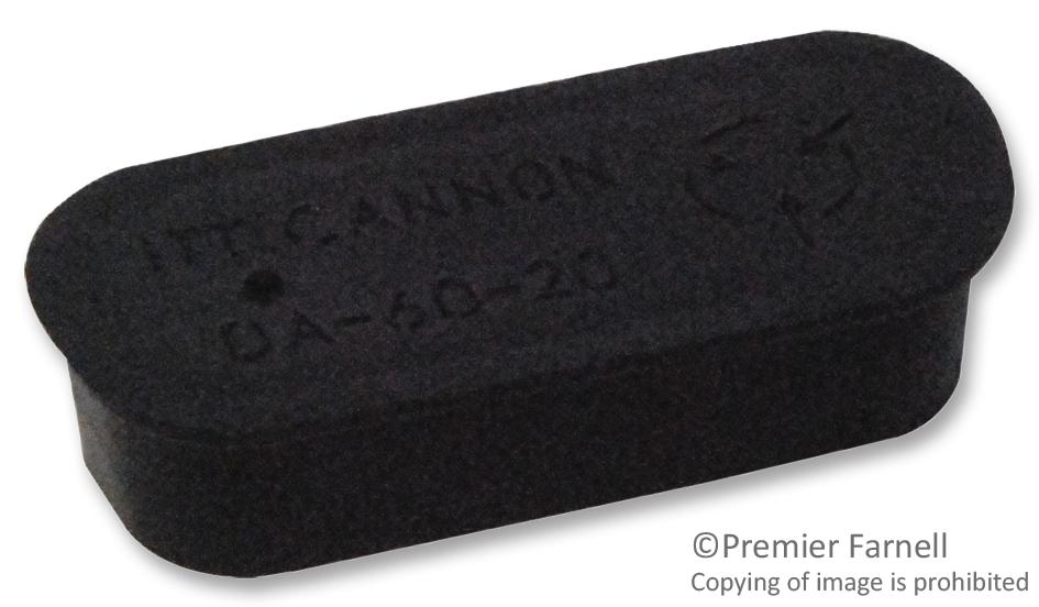 DA-60-20 D-Sub dust cap for 15-position DA shell connectors. RoHS3 compliant and REACH unaffected.