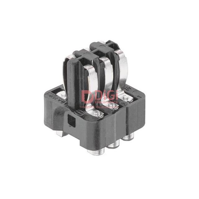 9700062812 The HARTING 9700062812 is a female insert designed for heavy-duty connector applications. It features 6 positions and a solder termination style.