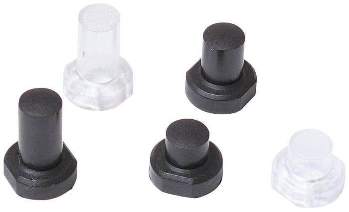 1S09-19.0 The MEC Switches 1S09-19.0 is a black, tactile, round switch cap designed for snap fit mounting. It is compatible with the Multimec® Series.
