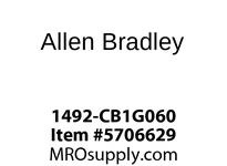 1492-CB1G060 The Allen Bradley 1492-CB1G060 is a 1-pole miniature circuit breaker with a 6A rating and B-type tripping characteristic. It is designed for DIN rail mounting.