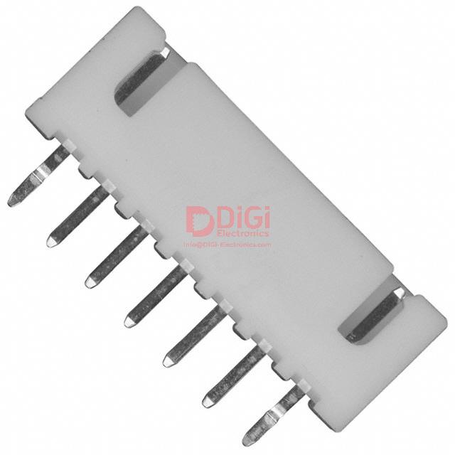 B7B-XH-A The JST Manufacturing B7B-XH-A is a connector header with 7 positions and a 2.50mm pitch. It features through-hole mounting and male pin contacts.