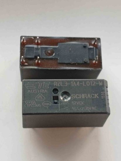 RZL3-1A4-L012-W The Schrack RZL3-1A4-L012-W is a PCB mount relay featuring a 12VDC coil and a 16A 250VAC contact rating. It offers 1 Form C or 1 Form A contact configuration.