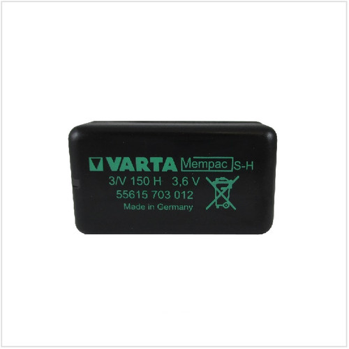 55615-703-012 The VARTA 55615-703-012 is a 3.6V, 180mAh NiMH rechargeable battery. It offers a long cycle life and a wide operating temperature range.