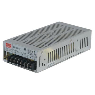 SP-150-13.5 The Mean Well USA SP-150-13.5 is an enclosed AC/DC converter delivering 151W of power. It features a 13.5V output and a chassis mount.
