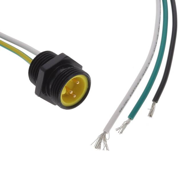 1300130225 CBL 3POS MALE TO WIRE 9.84'
