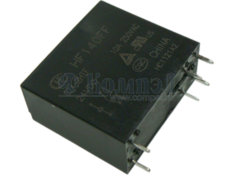 HF140FF/024-2HTF The Hongfa HF140FF/024-2HTF is a power relay with a 10A/250VAC contact rating and a 24VDC coil voltage. It features AgSnO2 contacts and operates within a temperature range of -40°C to 85°C.