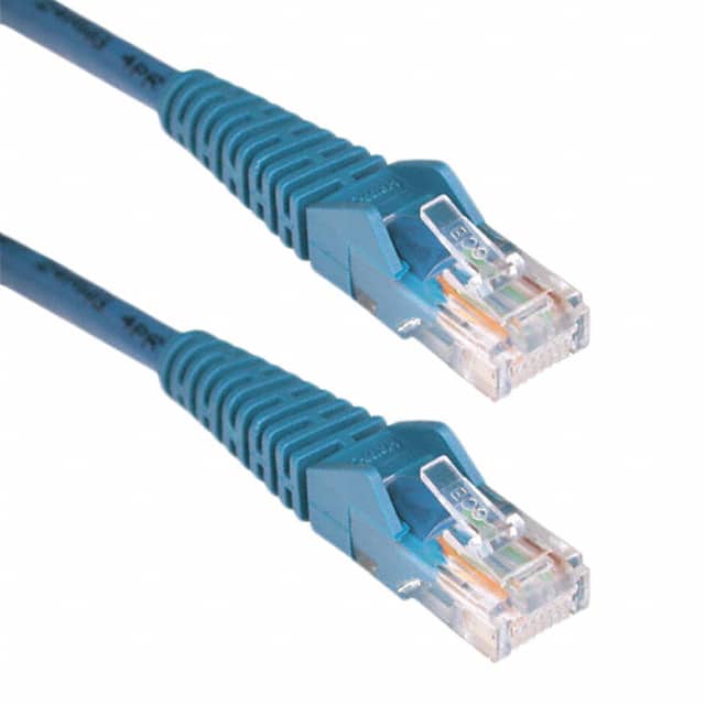 N001-002-BL CABLE MOD 8P8C PLUG TO PLUG 2'