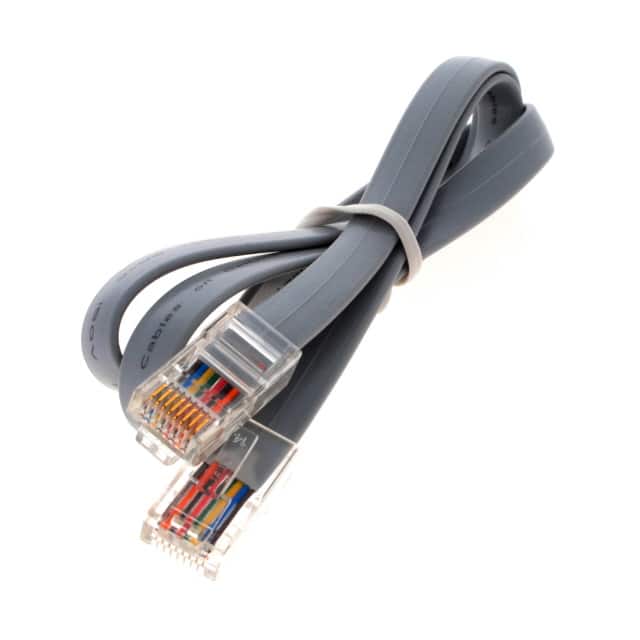 MP-5FRJ45STWS-002 CABLE MOD 8P8C PLUG TO PLUG 2'