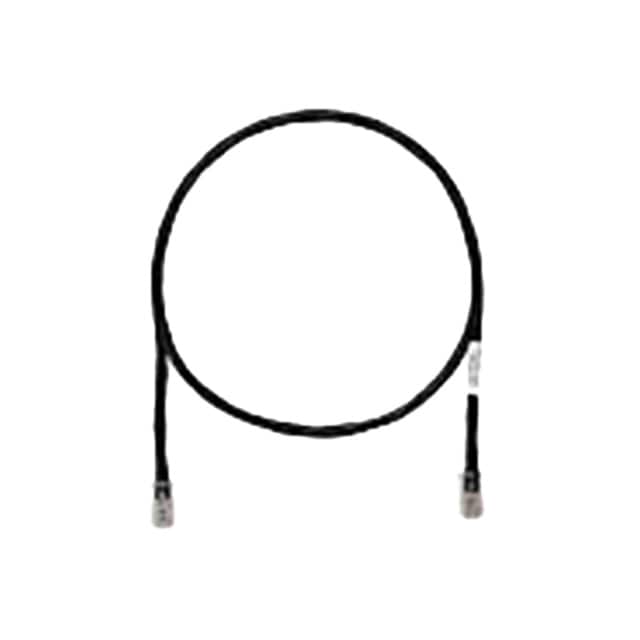 UTPCH1BLY COPPER PATCH CORD, CAT 5E, BLACK