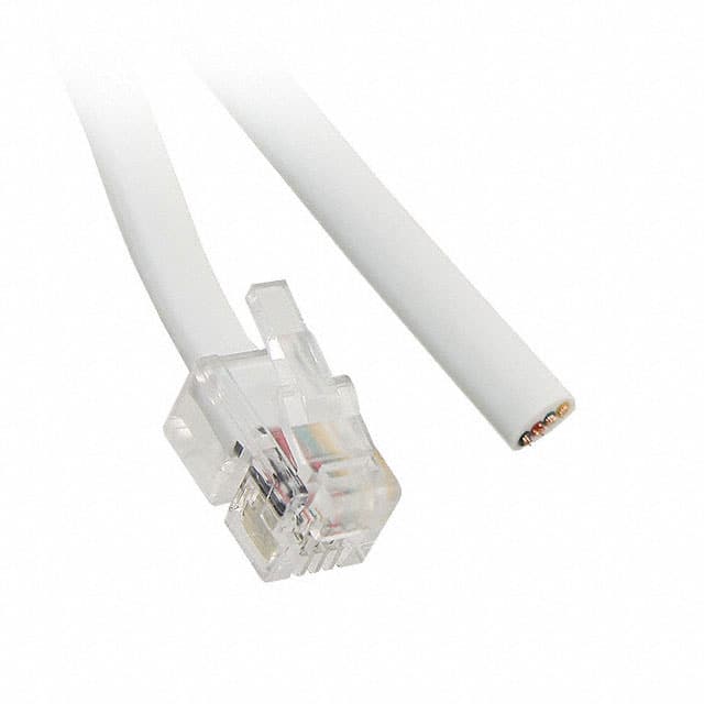 513-26-4400-WH-0025F CABLE MOD 4P4C PLUG TO CABLE 25'