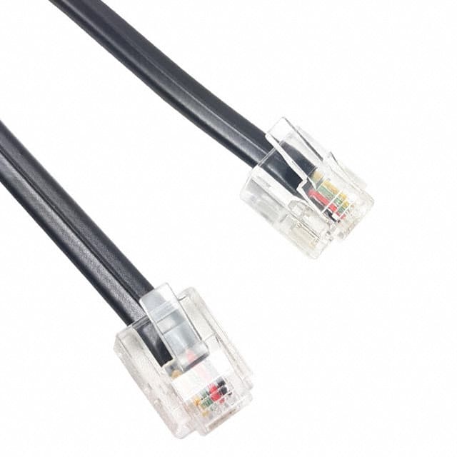 510-26-6400-BL-0025F CABLE MOD 6P4C PLUG TO PLUG 25'