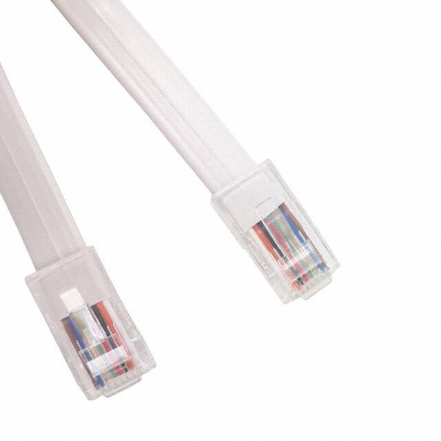 510-26-8800-WH-0025F CABLE MOD 8P8C PLUG TO PLUG 25'