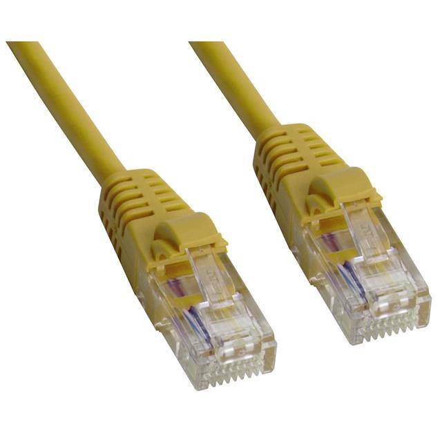 MP-5XRJ45UNNY-015 CAT 5E UTP XOVER RJ45 YELLOW 15'