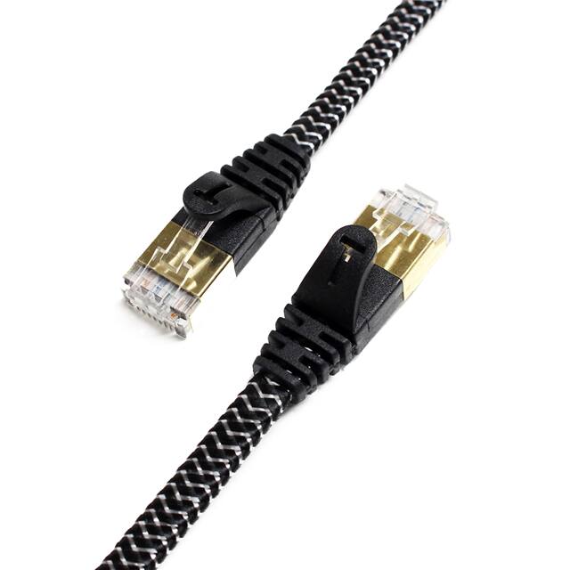 CAT7-BKWH-25 CABLE MOD 8P8C PLUG TO PLUG 25'