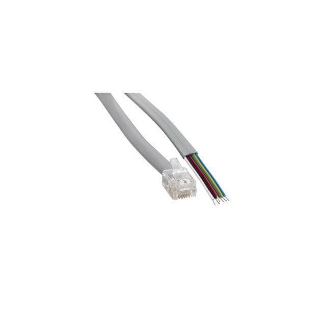 MP-5FRJ12UNNS-002 FLAT 6X6 RJ12 W/ TINNED ENDS, 2'