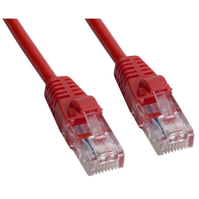 MP-5XRJ45UNNR-010 CAT 5E UTP XOVER RJ45 RED 10'