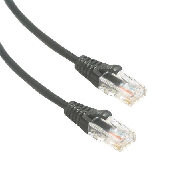MP-64RJ4528GK-005 UTP SLIM CAT6 28AWG BLACK 5FT