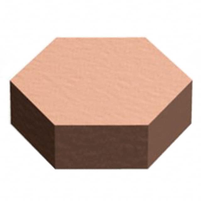 SJ-5201-LIGHT-BROWN BUMPER HEXAGONAL 0.433" HEX BRN