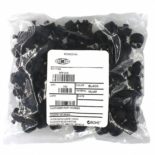SFF-018 FOOT CYLINDRICAL 0.787" DIA BLK