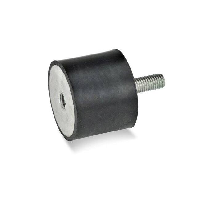 351-25-20-M6-ES-55 RUBBER BUMPER CYLINDRICAL STEEL