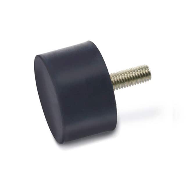 352.1-40-25-5/16-55 RUBBER BUMPER CYLINDRICAL STEEL