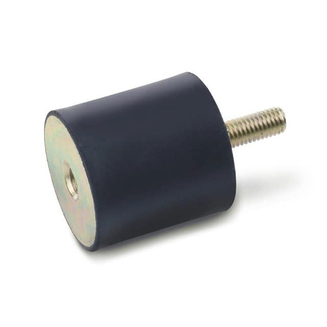 351.2-35-25-5/16-55 RUBBER BUMPER CYLINDRICAL STEEL