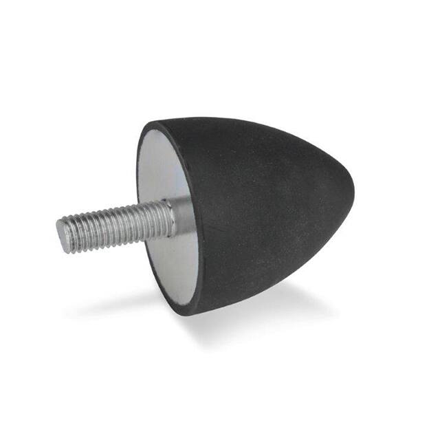 353-35-40-M8-S-55 RUBBER BUMPER CONICAL STEEL