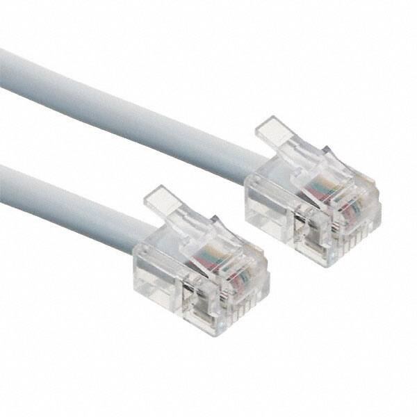 AT-S-26-6/4/W-25 CABLE MOD 6P4C PLUG TO PLUG 25'