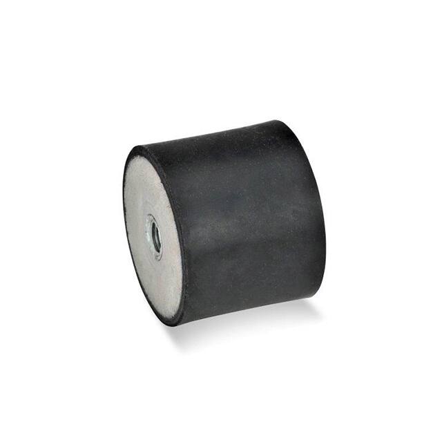 351-100-75-M16-EE-55 RUBBER BUMPER CYLINDRICAL STEEL