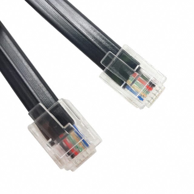 510-26-6600-BL-0014F CABLE MOD 6P6C PLUG TO PLUG 14'