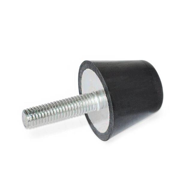 253-38-M8-16-55 RUBBER BUMPER CONICAL STEEL
