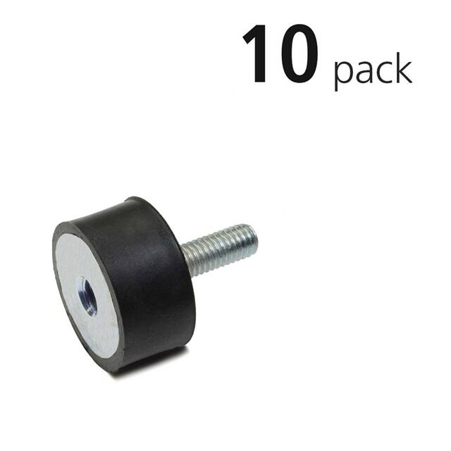 VMTSC25-13-1/4-55-Z/10PK STUD & HOLE VIBRATION MOUNT PACK