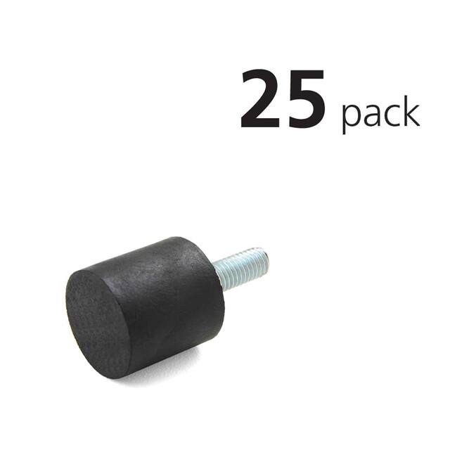 VMS10-10-M4-55-Z/25PK FEMALE RUBBER BUMPER PACK