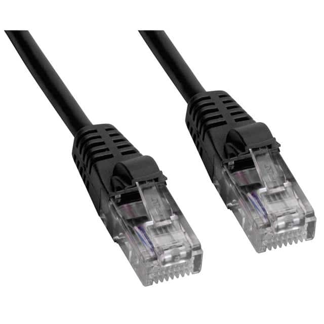 MP-5XRJ45UNNK-007 CAT 5E UTP XOVER RJ45 BLACK 7'