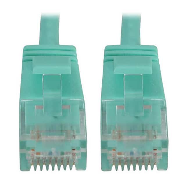 N261-S03-AQ CAT6A 10G SNAGLESS MOLDED SLIM U