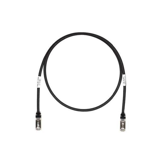 STP6X5MBL COPPER PATCH CORD, CAT 6A, BLACK
