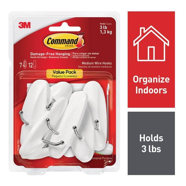17068-7ES COMMAND MEDIUM WIRE HOOKS, VALUE