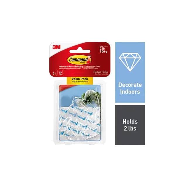 17091CLR-6ES COMMAND MEDIUM HOOKS 17091CL