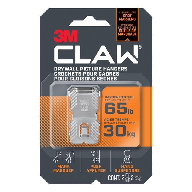 3PH65M-2EF 3M CLAW 65LB DRYWALL PICTURE HAN
