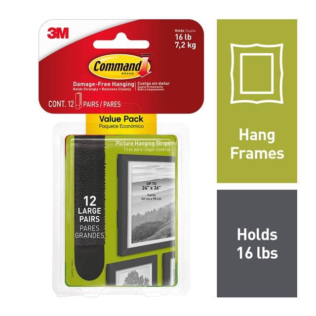 17206BLK-12ES COMMAND LARGE BLACK PICTURE HANG