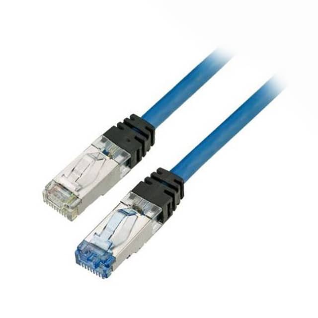 STPK6X1MBU KEYED COPPER PATCH CORD, CAT 6A,